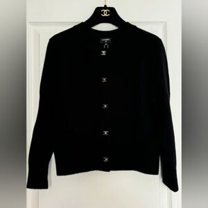 Chanel Black Cashmere Cardigan